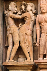 Khajuraho Temple, one of the most popular tourist destination in Madhya Pradesh, India, and famous for their erotic sculptures. A Unesco World Heritage site.