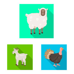 Isolated object of breeding and kitchen icon. Set of breeding and organic stock symbol for web.