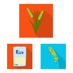 Isolated object of raw and agricultural logo. Set of raw and ecological vector icon for stock.