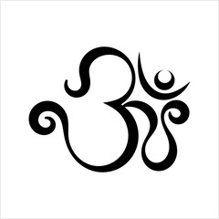 Aum (Om) The Holy Motif Calligraphic Style