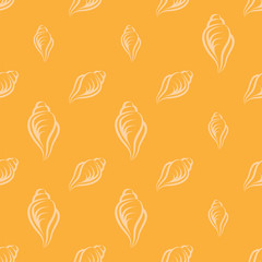 Conch A Marine Mollusc, Conch Icon Seamless Pattern