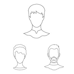 Isolated object of professional and photo icon. Collection of professional and profile stock symbol for web.