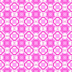 Fototapeta na wymiar Pink geometric seamless pattern. Hand drawn waterc