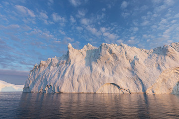 Nature and landscapes of Greenland or Antarctica. Travel on the ship among ices. Studying of a...