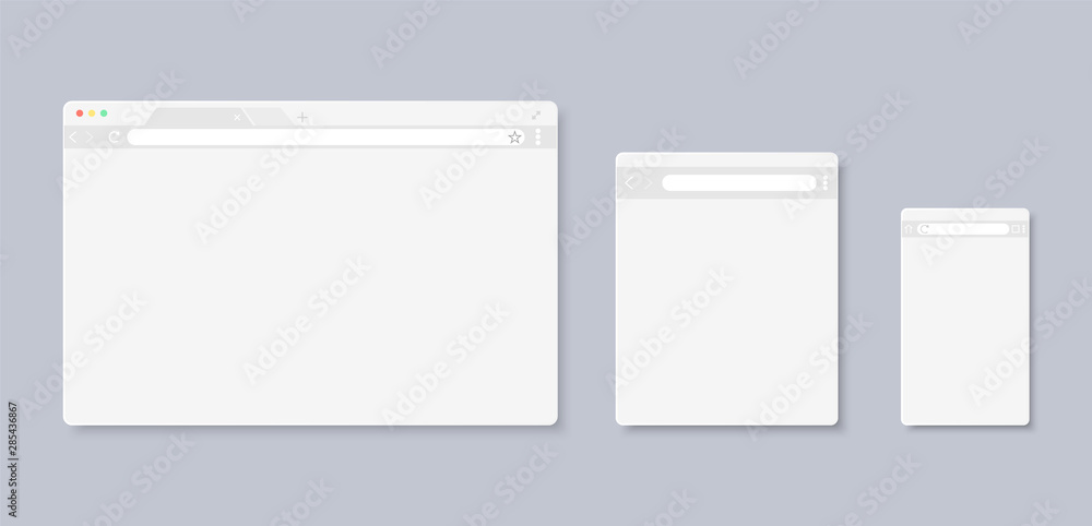 Poster web page window for computer, tablet and smartphone.