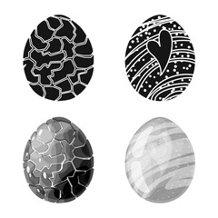 Isolated object of animal and prehistoric symbol. Collection of animal and cute vector icon for stock.