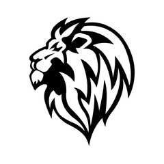 lion head - mascot logo vector