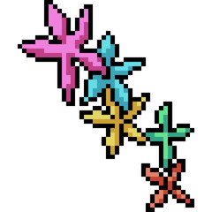 Obraz premium vector pixel art flower