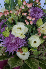 Bunter Blumenstrauss - lila, weiß, pink