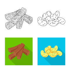 Vector illustration of Oktoberfest and bar icon. Collection of Oktoberfest and cooking vector icon for stock.