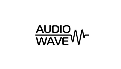 Audio wave or cardio wave logo template. Vector illustration.