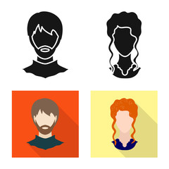 Vector design of professional and photo logo. Set of professional and profile vector icon for stock.