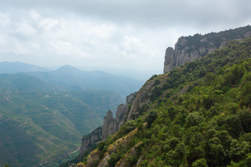Fototapeta na wymiar landscape with vast mountainous terrain