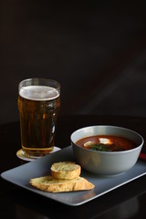 Beer and soup