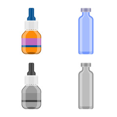 Isolated object of retail and healthcare sign. Set of retail and wellness vector icon for stock.