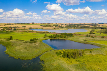Der Uckersee in der Uckermark in der Nähe des Dorfes Seehausen