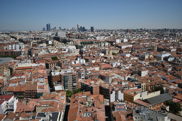 Aerial view of the city of Madrid