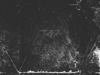 Distress old cracked concrete vector texture. Black and white grunge background. Stone, asphalt, plaster, marble.