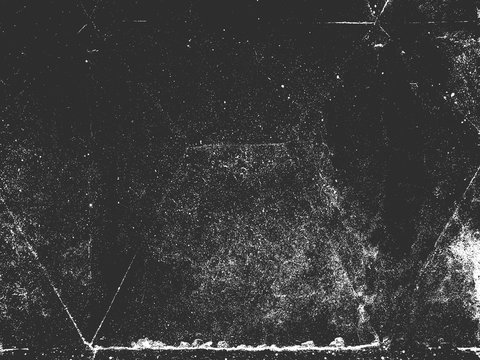 Distress old cracked concrete vector texture. Black and white grunge background. Stone, asphalt, plaster, marble. © Sirius1717