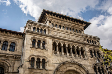 Bucharest / Romania - 04.21.2019: facultatea de arhitectura si urbanism 