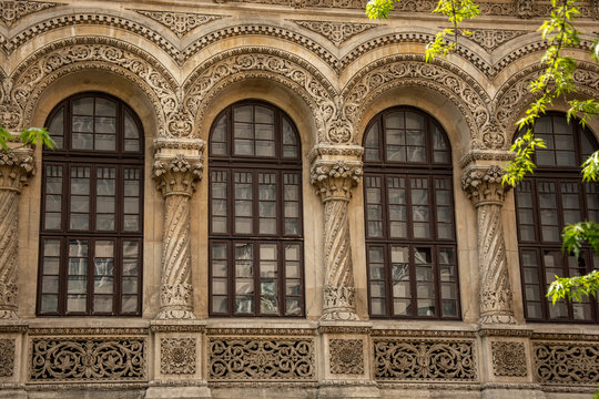 Bucharest / Romania - 04.21.2019: facultatea de arhitectura si urbanism "Ion Mincu" (photo of the architecture and urbanism university "Ion Mincu")