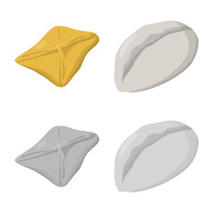 Vector design of products and cooking logo. Collection of products and appetizer stock vector illustration.