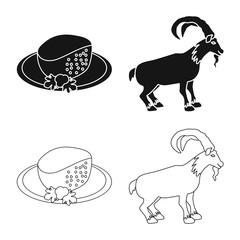 Vector illustration of culture and sightseeing logo. Set of culture and originality stock symbol for web.