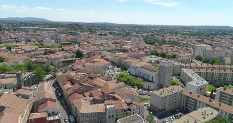 Alès aerial back traveling, Gard, France