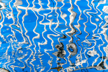 Artistic abstract reflection in water