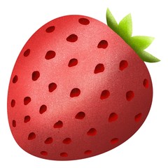 3d strawberry fruit shapes with glitter pattern for creative artwork
