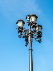 Fototapeta na wymiar Light pole in Moscow, Russia