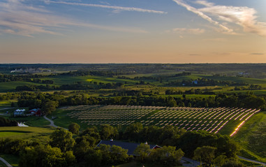 Evening overlooking the solar farm