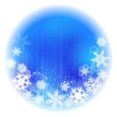 雪の結晶 フレーム ブルー