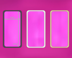 Mesh, magenta colored phone backgrounds kit.