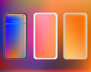Mesh, multicolor phone backgrounds kit.