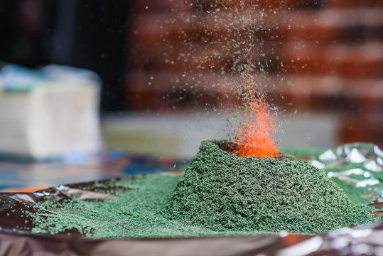 chemical reaction of ammonium dichromate if it ignite