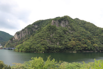 Fototapeta na wymiar 朝霧湖（愛知県新城市）,asagiri lake,shinshiro city,aichi pref,japan