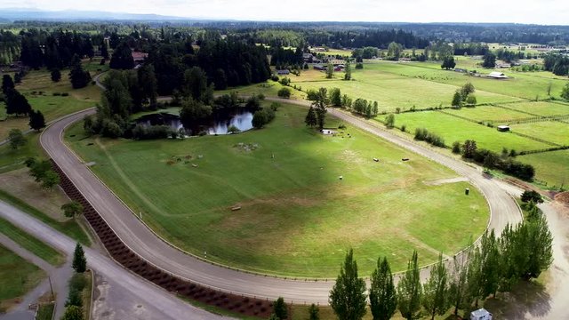 Aerial Horse track farm