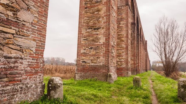 Timelapse del percorso lungo l'acquedotto nei pressi di Lucca e Capannori