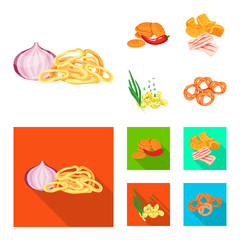 Vector design of taste and seasonin symbol. Set of taste and organic vector icon for stock.