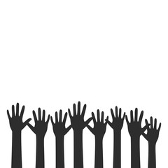 Illustration of crowd of people icon silhouettes vector. Social icon. Flat style design. User group network. Corporate team group. Community member icon. Business team work activity. Staff unity icon