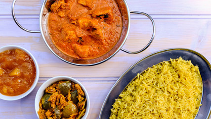 Indian Style Butter Chicken Curry and Rice