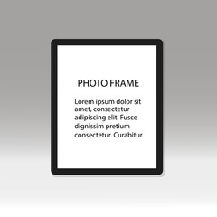Wall picture frame vector. Painting modern blank artwork.