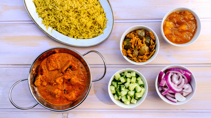 Indian Style Butter Chicken Curry and Rice