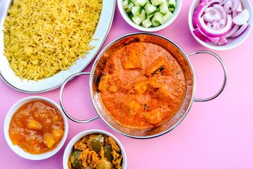 Indian Style Butter Chicken Curry and Rice