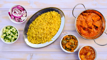 Indian Style Butter Chicken Curry and Rice