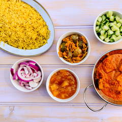 Indian Style Butter Chicken Curry and Rice