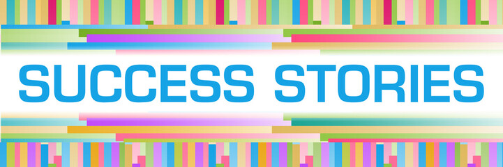 Success Stories Colorful Lines Background Text 