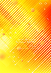 Abstract yellow orange background with geometric shapes