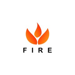 fire logo template design vector